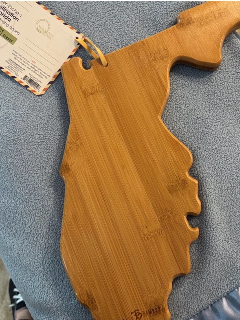 Totally Bamboo Florida State Map Charcuterie Cutting Board NWT - Picture 5 of 6